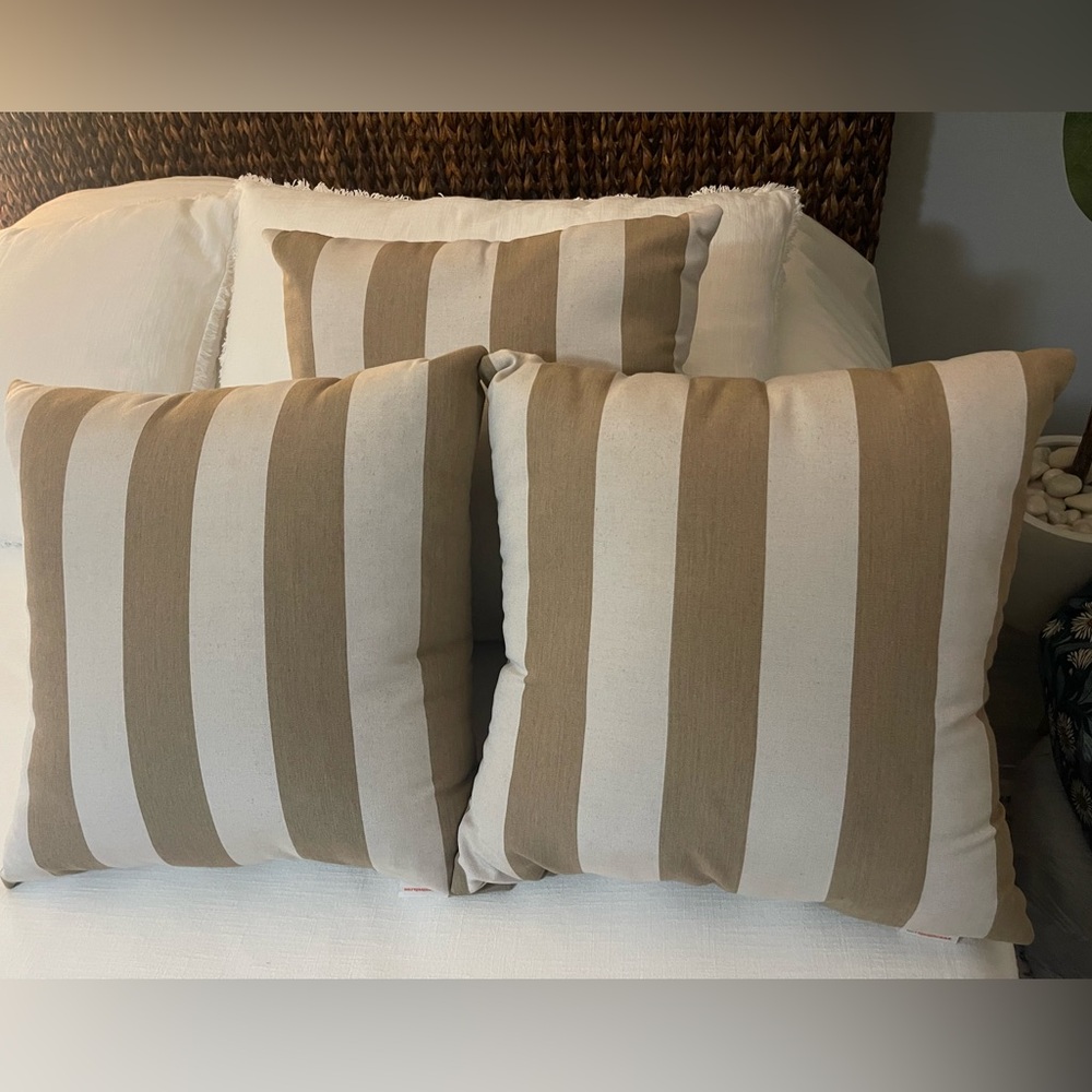 Sunbrella outdoor cushions. Pack of 3